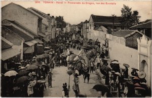 PC TONKIN HANOI PROMENADE DU DRAGON RUE DES EVENTAILS VIETNAM (a36873)