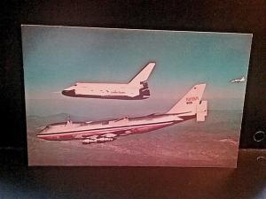 Postcard Space Shuttle Enterprise seperates from NASA's  747   Z4