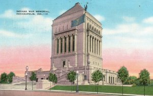 Vintage Postcard 1942 Indiana War Memorial Building Indianapolis IND Structure