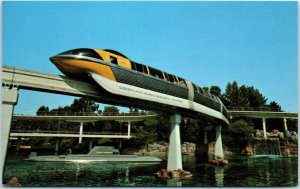 1960s Monorail Trail Tomorrowland Disneyland Anaheim CA Postcard