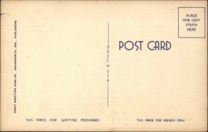 Indianapolis Indiana IN Victory Field Linen c1930s-40s Postcard