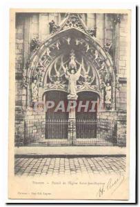 Peronne Old Postcard portal of & # 39eglise St. John the Baptist