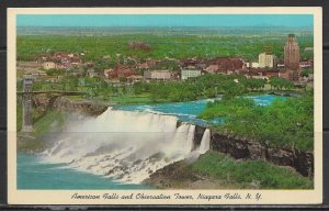 New York, Niagara Falls - American Falls & Observatory Tower - [NY-716]