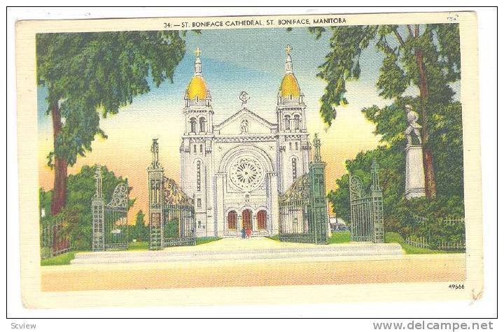 St. Boniface Cathedral, St. Boniface, Manitoba, Canada, 1930-1940s