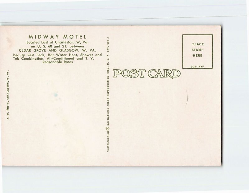 Postcard Midway Motel, West Virginia