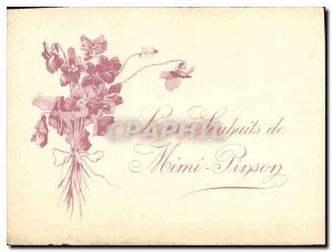 Old Postcard Wishes Mimi Piysoy Flowers