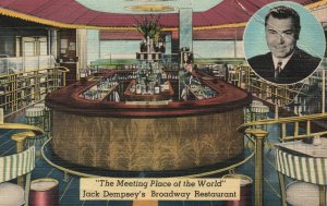 Vintage Postcard Meeting Place Of The World Jack Dempsey's Broadway Restaurant