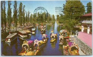 Postcard - Floating Gardens - Xochimilco, Mexico