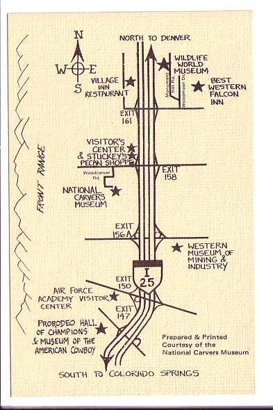 Highway Map of Front Range Tourist Association, Monument, Colorado, Artist, J...