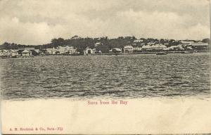 fiji islands, SUVA, Panorama from the Bay (1899) Brodziak