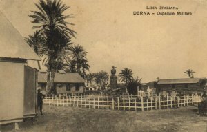 PC LIBYA, DERNA, DERNA, OSPEDALE MILITARE, Vintage Postcard (b40030)