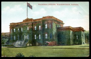 dc1387 - WALKERVILLE Ontario Postcard 1910s Walker's Offices