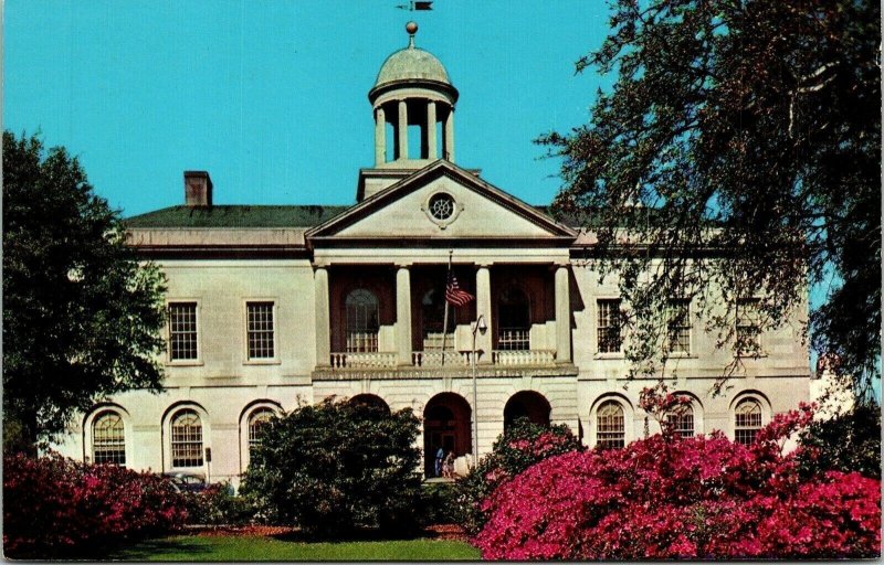 Azaleas Front US Post Office Tallahassee FL Florida Postcard Curteich VTG UNP 