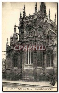 Old Postcard Caen Eglise Saint Pierre Detail of The Apse