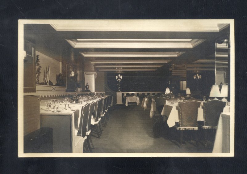 RPPC MEXICO CITY D.F. RESTAURANT INTERIOR MEXICAN VINTAGE REAL PHOTO POSTCARD