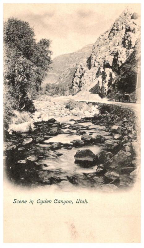 Utah Ogden ,  Scene in Ogden Canyon, Stream in mountains