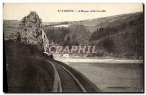 Old Postcard Around St Etienne Entree Dam Rochetaillee