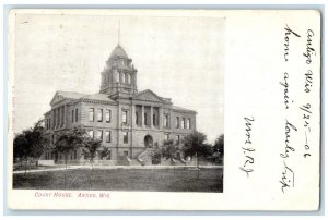 1905 Court House Exterior Building Antigo Wisconsin WI Vintage Antique Postcard