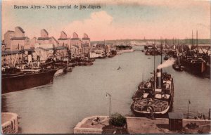 Argentina Buenos Aires Vista Parcial de Los Diques Vintage Postcard C053