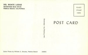 Pebble Beach California 1960s Postcard Del Monte Lodge Golf Course