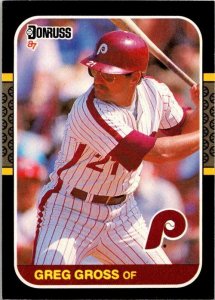 1986 Donruss Baseball Card Greg Gross Philadelphia Phillies sk12309