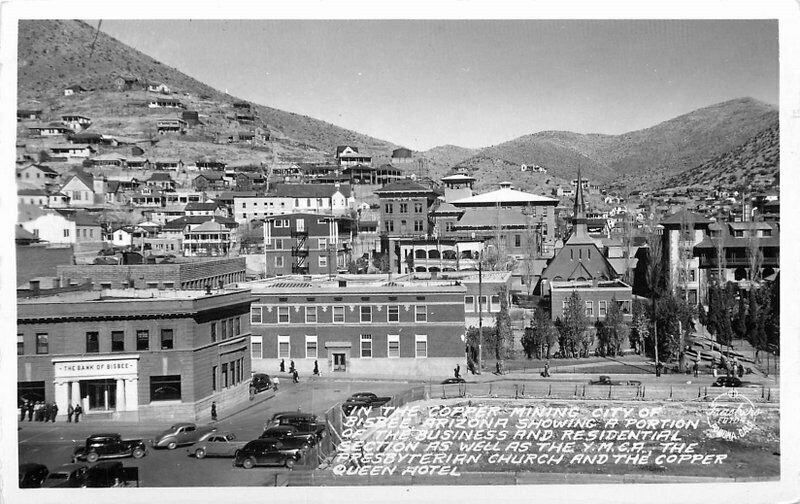 Bisbee Arizona Copper Mining Frasher 1930s RPPC Photo Postcard 6389