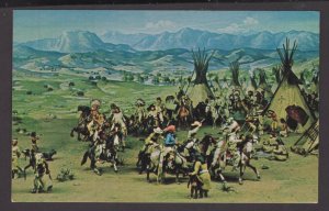 Denver Colorado State Museum The RENDEZVOUS - Indians and Mountain Men - Chrome