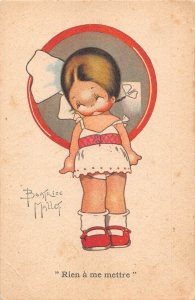 Children Girl Rien a me mettre Art signed Beatrice Mallet postcard B930