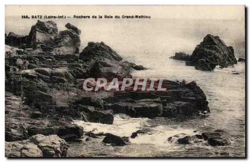 Batz Postcard Old Rocks Bay Grand Mathieu