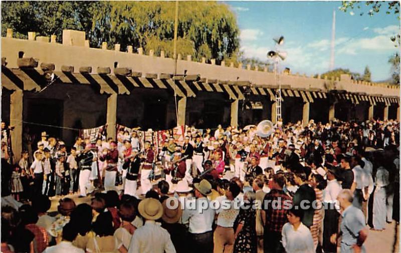 Old Governor's Palace at Fiesta Time Santa Fe, New Mexico, NM, USA Indian Unu...