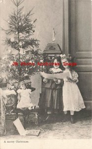 Christmas, M.E. & Co No 4041, Children Singing Near Tree, Doll