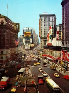 Pepsi Chevrolet Signs Camel Times Square Broadway NY Vintage Postcard P218
