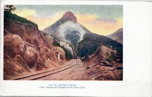 St. Peter's Dome Colorado Springs Cripple Creek Short Line Colorado postcard