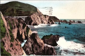 Postcard BRIDGE SCENE Big Sur California CA AI1139