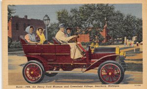 Buick 1908 Car Greenfield Village Museum Dearborn Michigan linen postcard