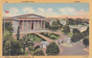 Pennsylvania Philadelphia Founders Hall Library Girard College 1947 Albertype