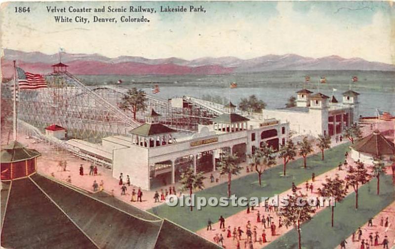 Velvet Coaster and Scenic Railway at Lakeside Park Denver, Colorado, CO, USA ...