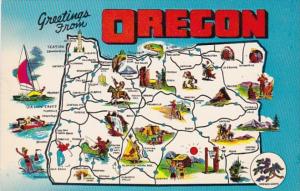 Greetings From Oregon With Map