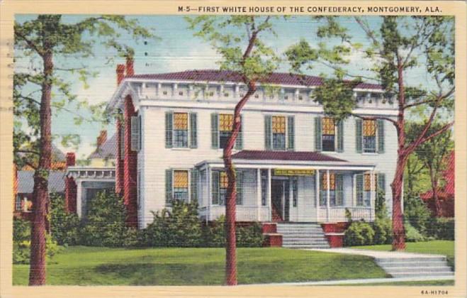 Alabama Montgomery First White House of The Confederacy Curteich 1941 Curteich