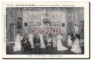 Old Postcard The Theater billet Keroul In March Ms. Heloise chamber music