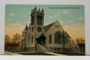 North Platte Nebraska Presbyterian Church 1913 Postcard F20