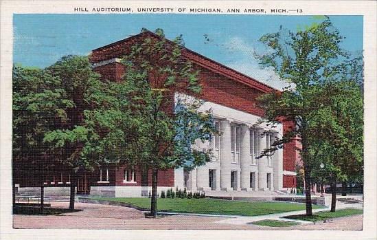 Hill Auditorium University Of Michigan Ann Arbor Michigan 1939