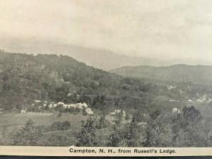 Postcard Birds Eye View of Campton , NH , from Russells' Ledge.  U9