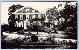 SMYRNA DELAWARE BELMONT HALL WHERE FIRST DE LEGISLATURE MET MAYROSE POSTCARD