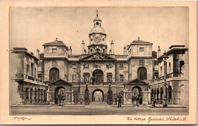 Postcard UK ENG London Tuck The Horse Guards Whitehall Nicholson