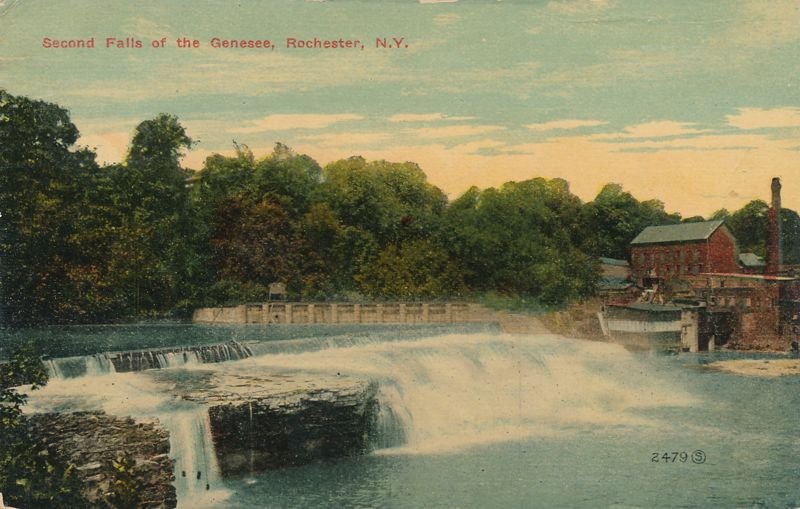 Second Falls of the Genesee River - Rochester NY, New York - pm 1914 - DB