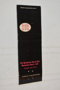 Bay 90's Black 20 Strike Matchbook Cover