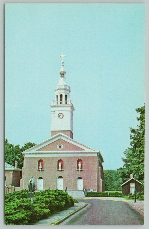 Vincennes Indiana~Wabash River Banks Cathedral~1960s Postcard