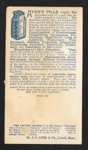 VICTORIAN TRADE CARD Ayer's Cathartic Pills Blacks