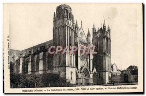 Old Postcard Poitiers La Cathedrale St Pierre and & # 39ancien eveche